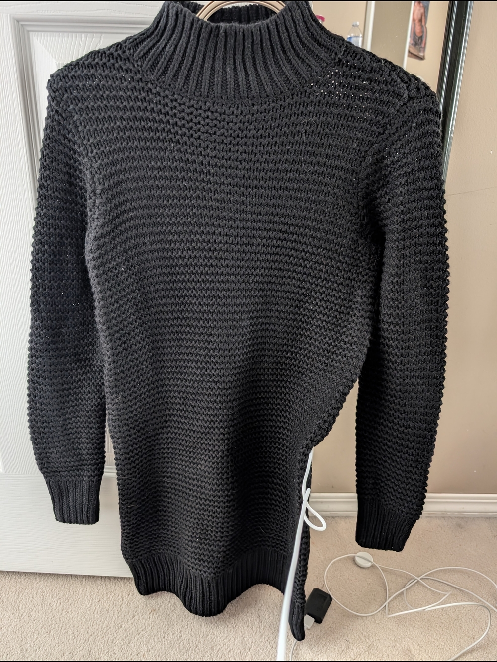 Dynamite Black Chunky Knit Turtleneck Sweater